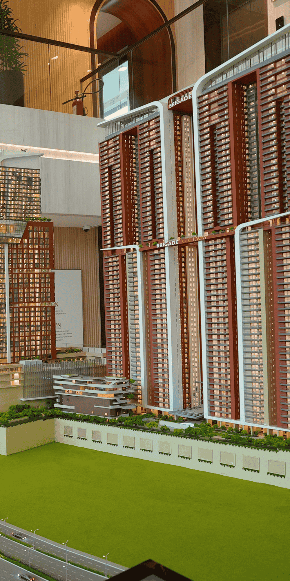 Brigade Gateway scale model real estate project right section Hyderabad
